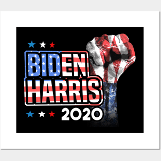 Biden Harris 2020 American Flag Fist Posters and Art